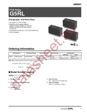 G5RL-1-E-AC115/120 datasheet  